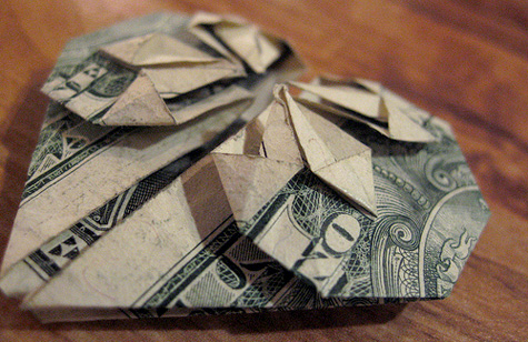 heart shaped dollar