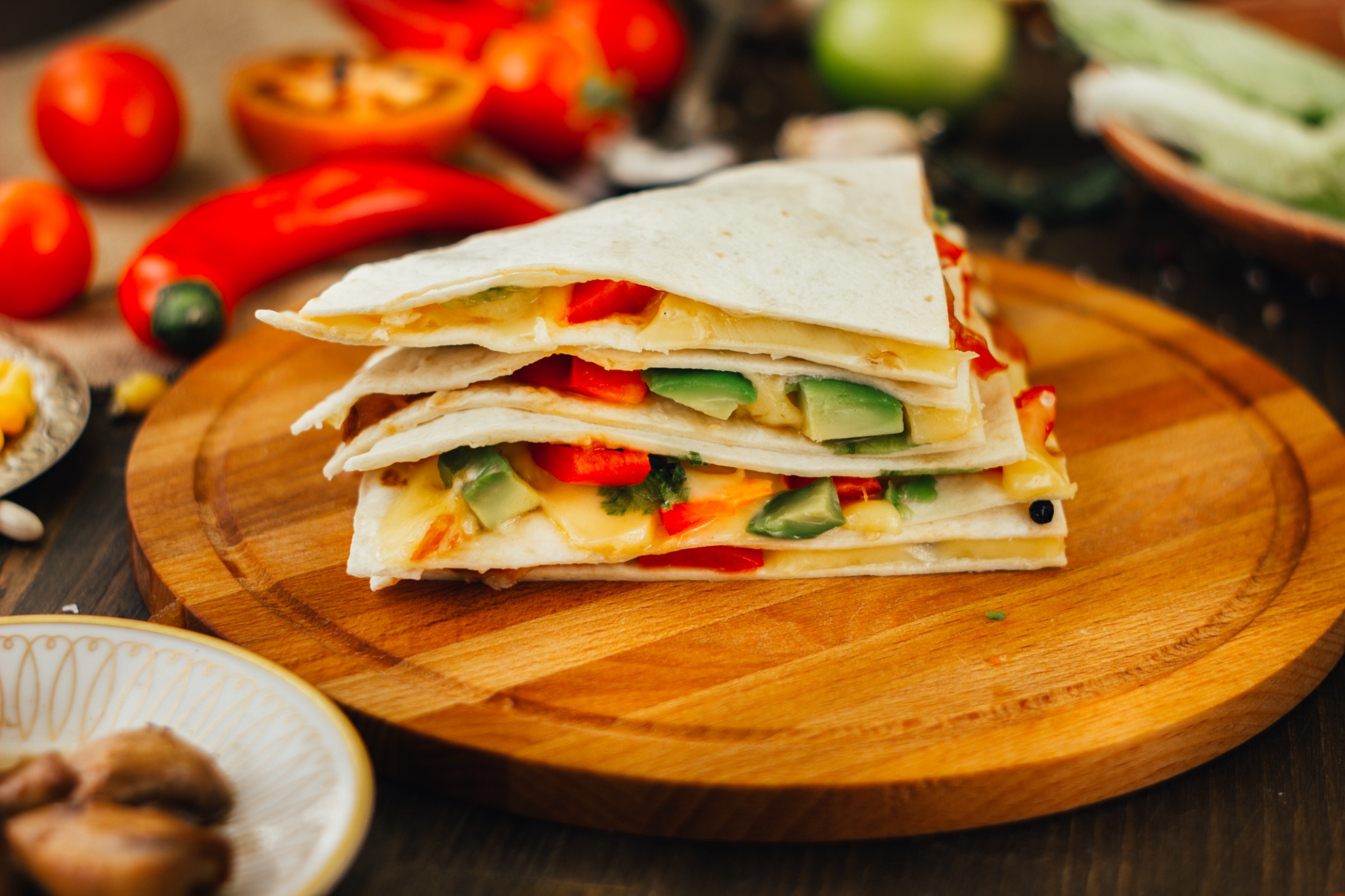 Veggie Quesadillas with Black Beans